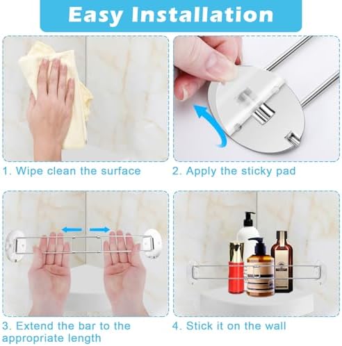 2025 Upgraded Adjustable RV Shower Caddy 2 Pack