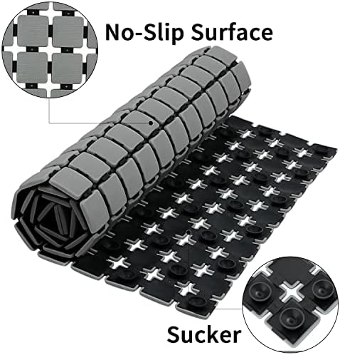 BEMISO Shower Mat Non Slip with Suction Cups and Drain Holes