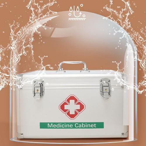 Bangminda Medicine Lock Box with Key Safe Lock