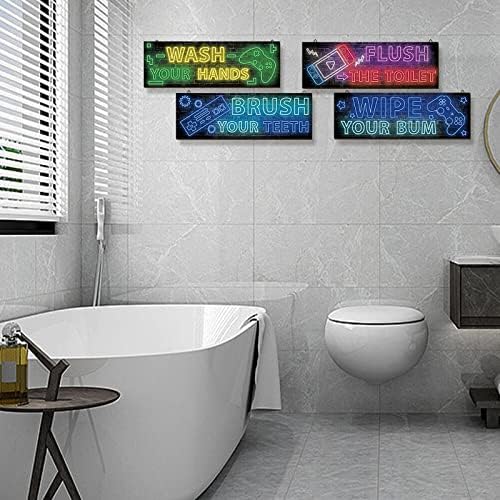 YLOLUL Neon Gaming Wall Art Set for Boys