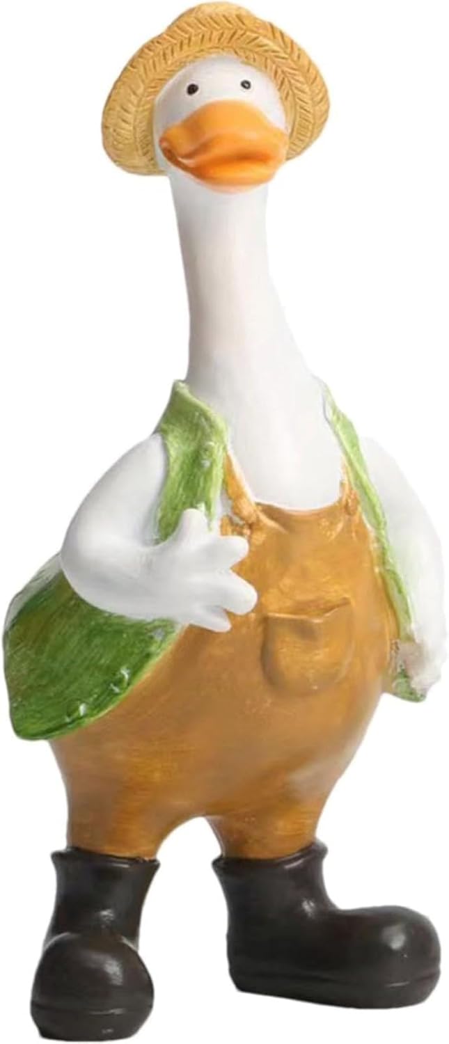 Nudsfuii Resin Duck Figurines Home Decor