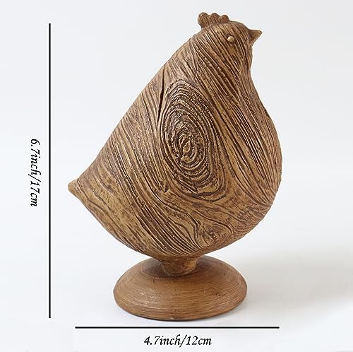 Hymmah Rustic Chicken Statue Home Decor