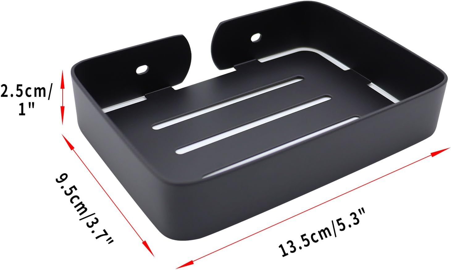 Stainless Steel Black Soap Dish Holder Wall Mount