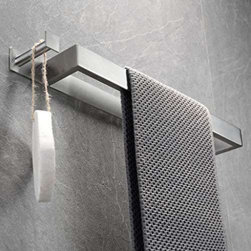 Stainless Steel Bathroom Towel Rack with Hook and Shelf