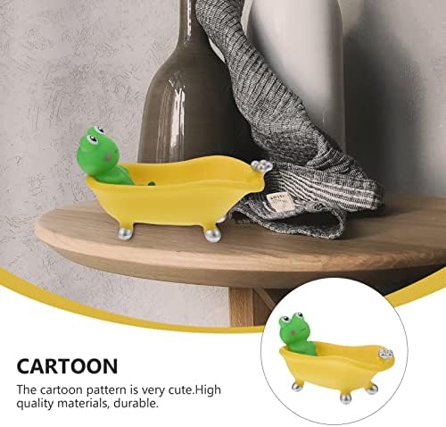 Anneome Cartoon Frog Soap Dish with Draining Tray