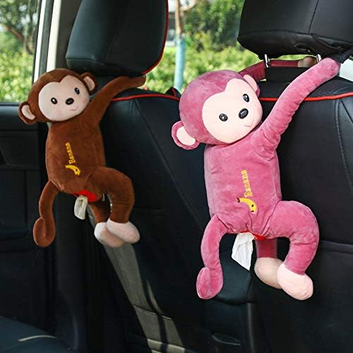 Plush Pipi Monkey Tissue Holder for Home and Car Use