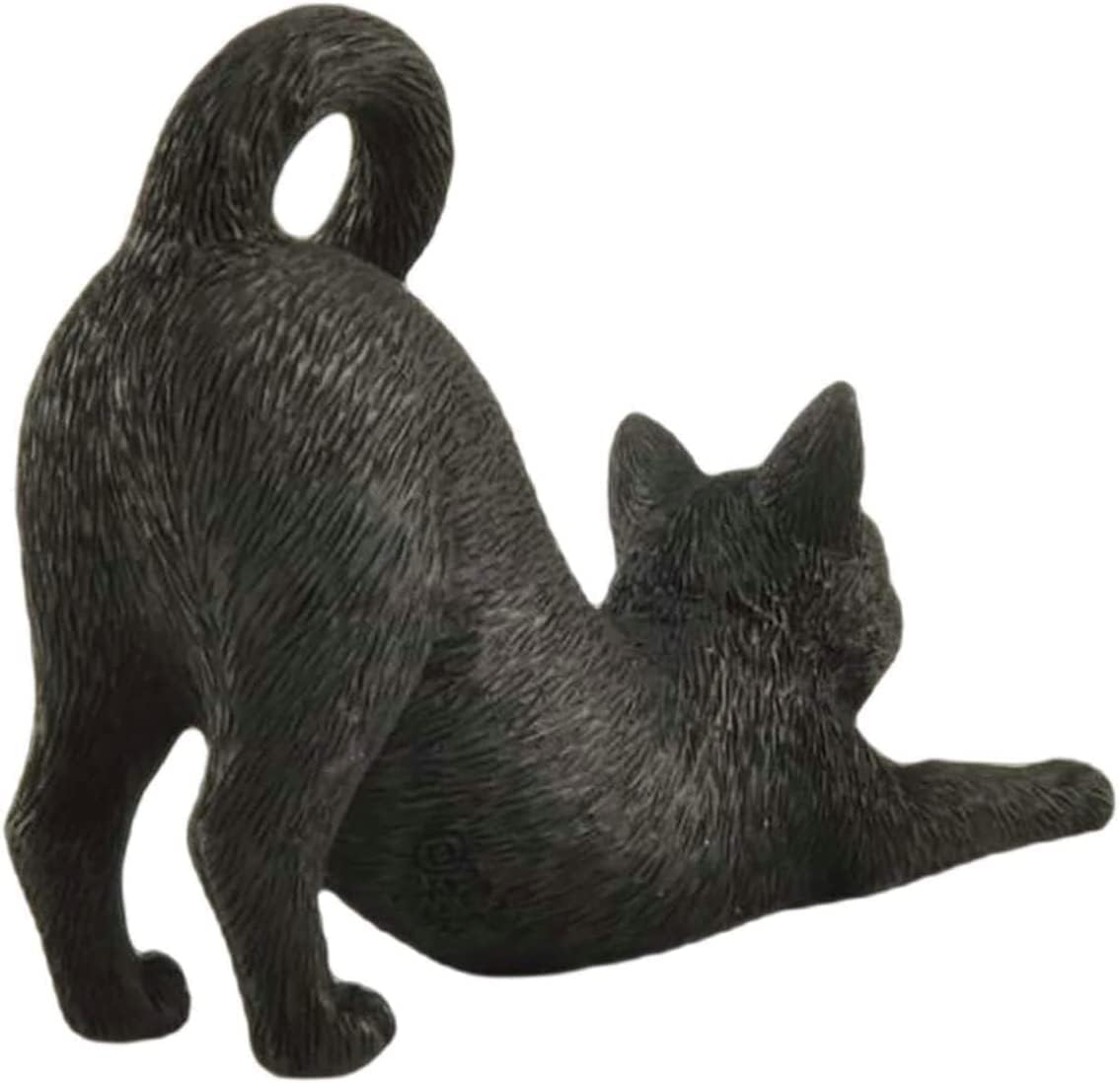 JFSM INC 7 Inch Black Cat Resin Figurine Elegant Decor