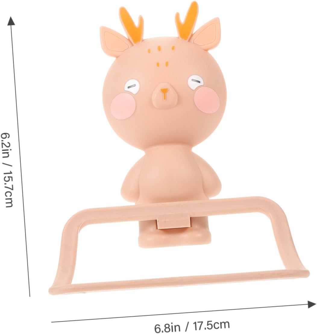 Cartoon Elk Towel Ring - Wall Mounted No Drill Installation