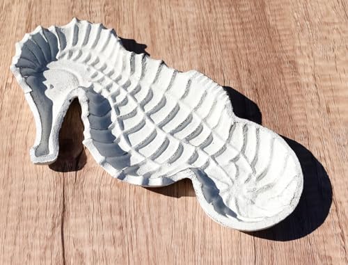 Ebros Gift Cast Iron Seahorse Soap Dish Tray 1