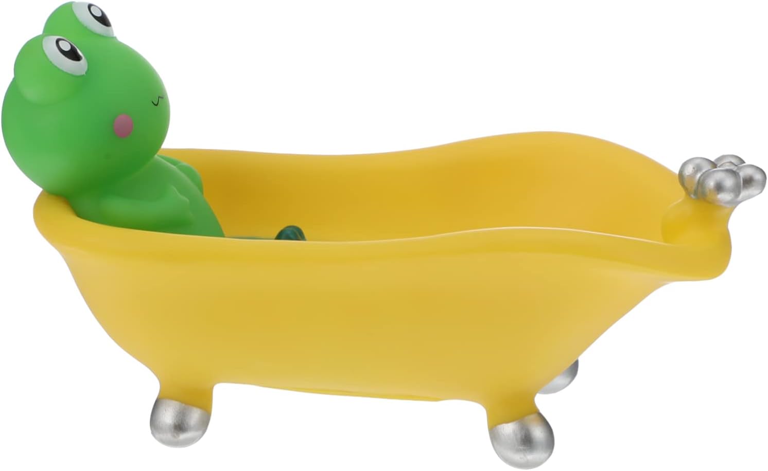 SHOWERORO 1pc Frog Soap Holder Drain Tray