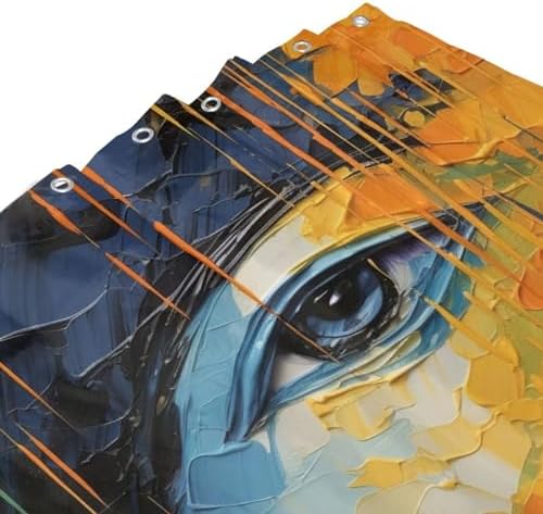 DAOWANGZUO Girls Eye Shower Curtain Set 1