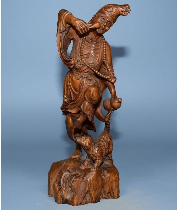 LimpaC Mini Boxwood Jigong Arhat Statue
