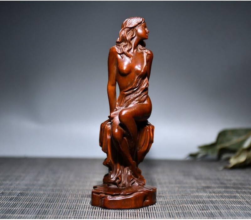LimpaC Boxwood Meditating Woman Sculpture 1