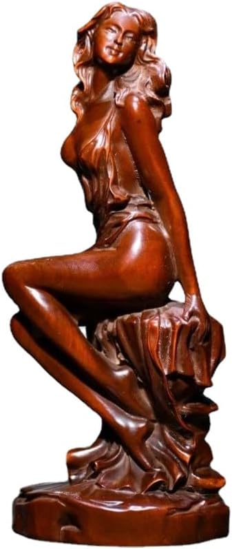 LimpaC Boxwood Meditating Woman Sculpture 1