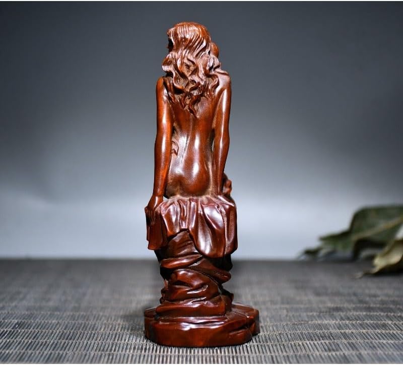 LimpaC Boxwood Meditating Woman Sculpture 1
