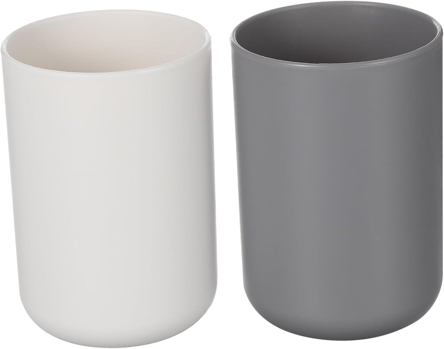 SHOWERORO 2Pcs Plastic Toothbrush Cup Set