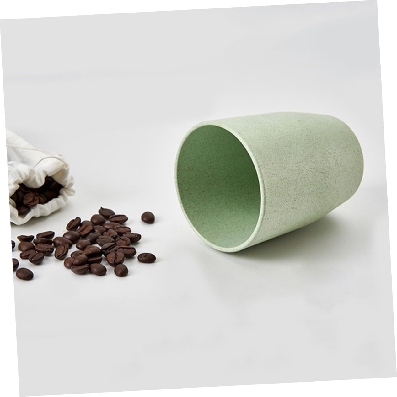 PRETYZOOM Lightweight Wheat Stem Rinsing Mug for Bath Use