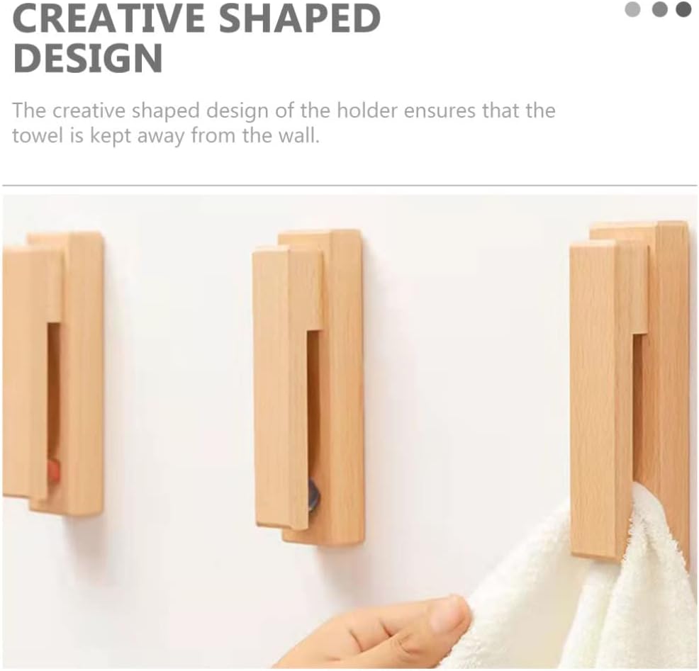 Cabilock Modern Solid Wood Towel Hook