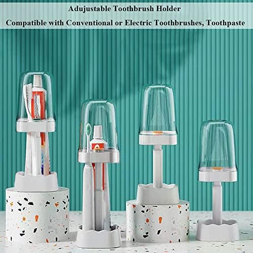 Oniapro 1 Piece Adjustable Toothbrush Holder with Cover 1