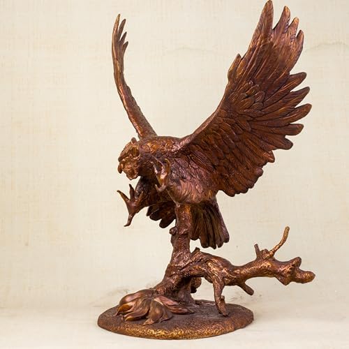 YouFine Bronze Owl Statue 209-244 Handmade Sculpture