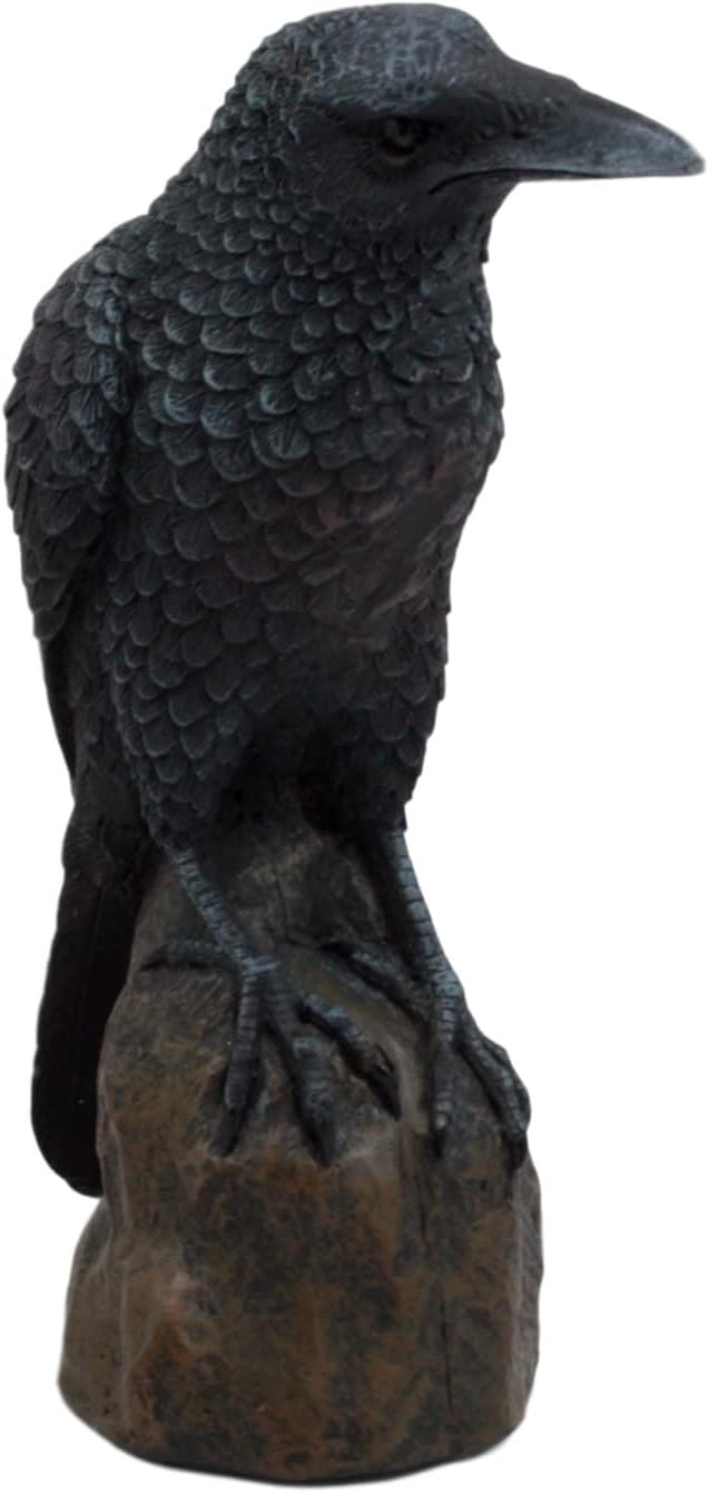 Ebros Gift 6 Inch Gothic Raven Figurine Sculpture