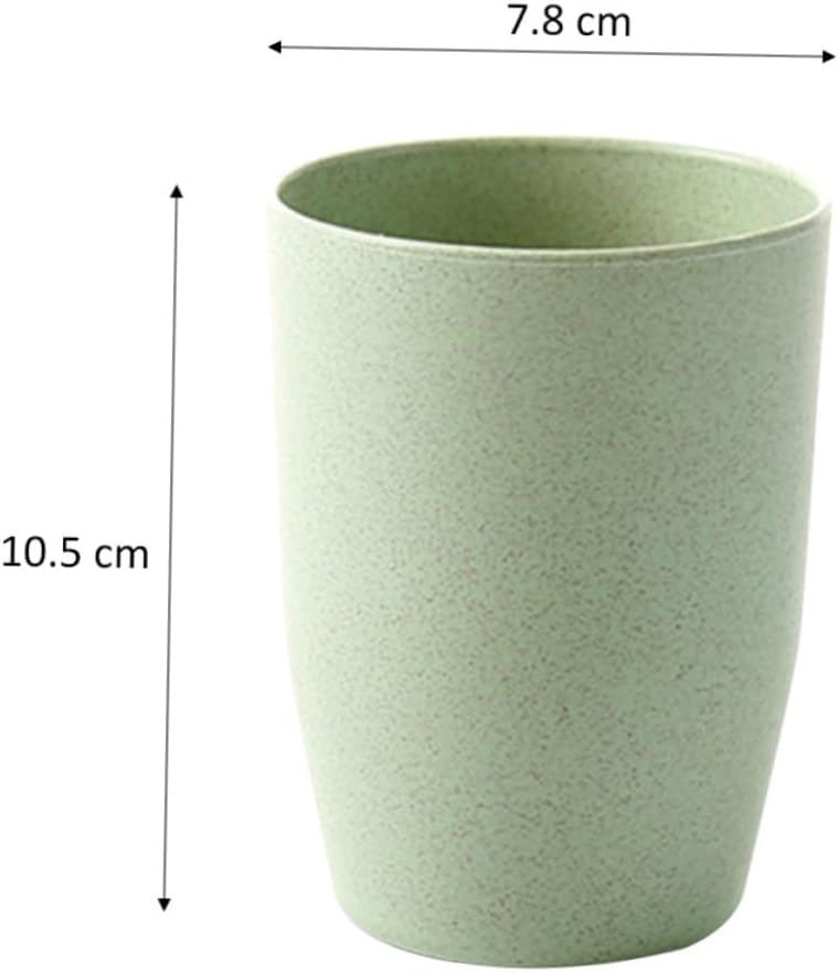 PRETYZOOM Lightweight Wheat Stem Rinsing Mug for Bath Use