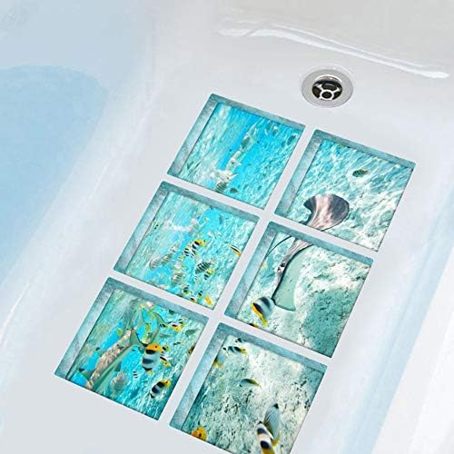 Vipolish 6Pcs 3D Bathtub Stickers Non Slip Safety Decals 1