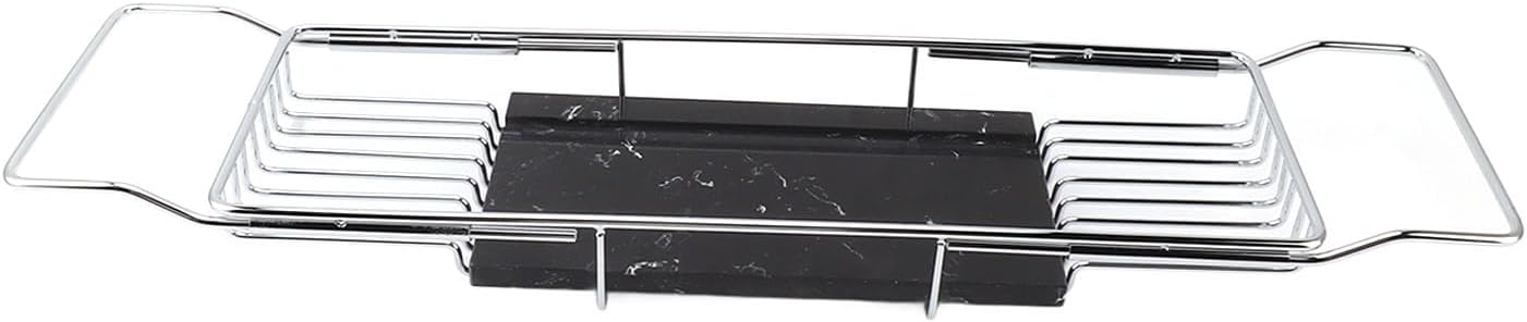 Fafeicy Metal Marble Bathtub Rack with Anti-Slip Design