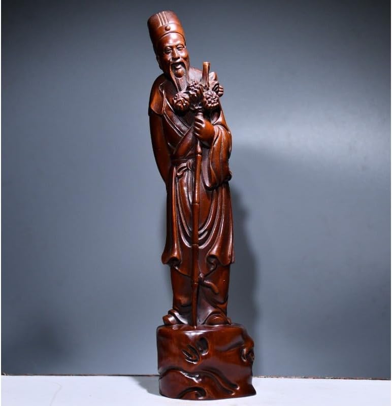 LimpaC Boxwood Doctor Li Shizhen Meditating Statue