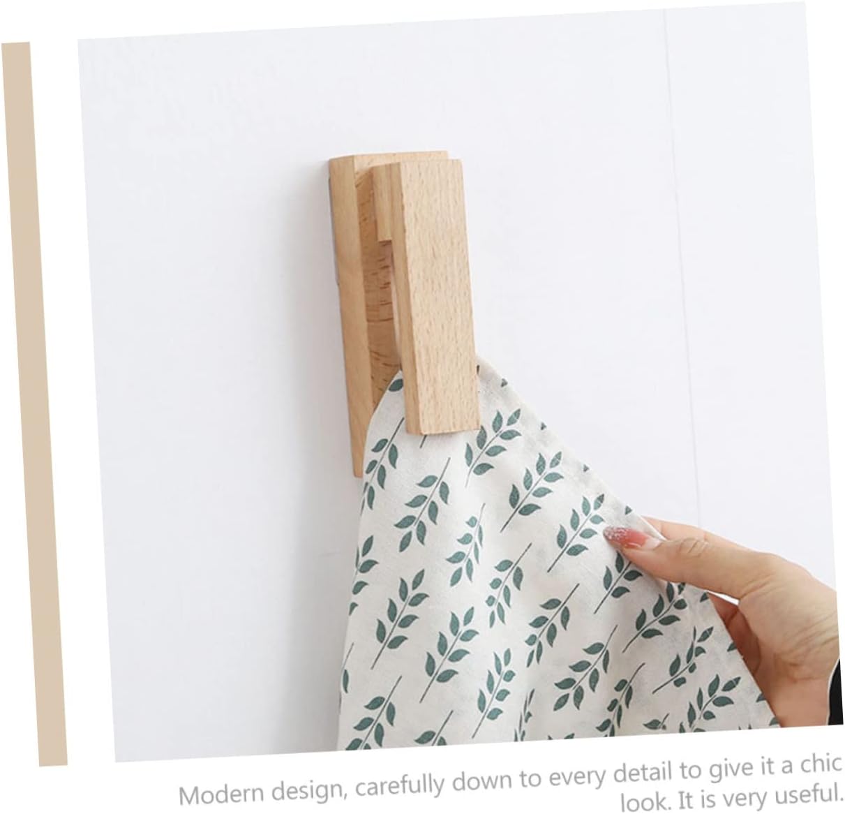 Unomor Rustic Wood Towel Hook for Bathroom and Kitchen