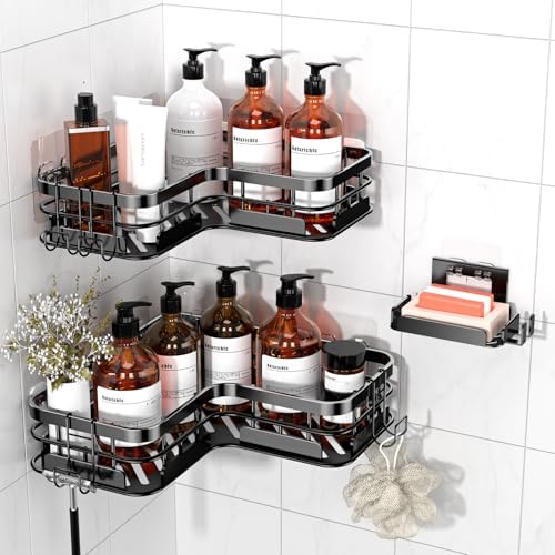 Getsrichfc Corner Shower Caddy 3 Pack Set 1
