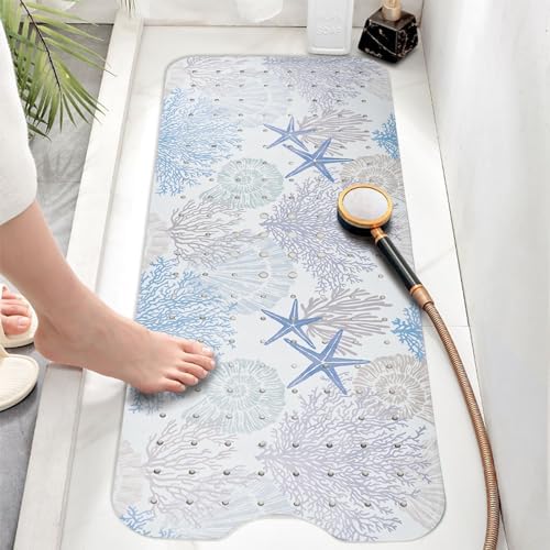Non Slip Bathtub Mat with Suction Cups and Drain Holes 1