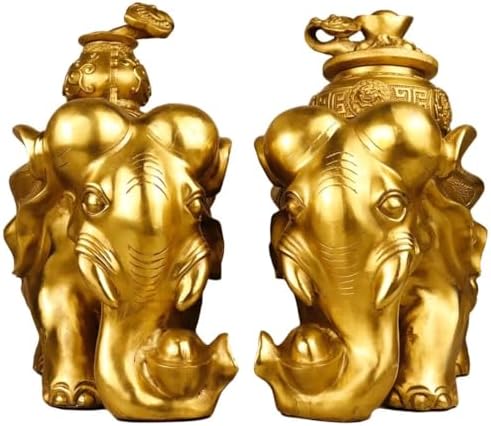 Julrybox Chinese Brass Elephant Ornament