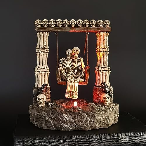 JORAE Swinging Skeleton Couple LED Decor