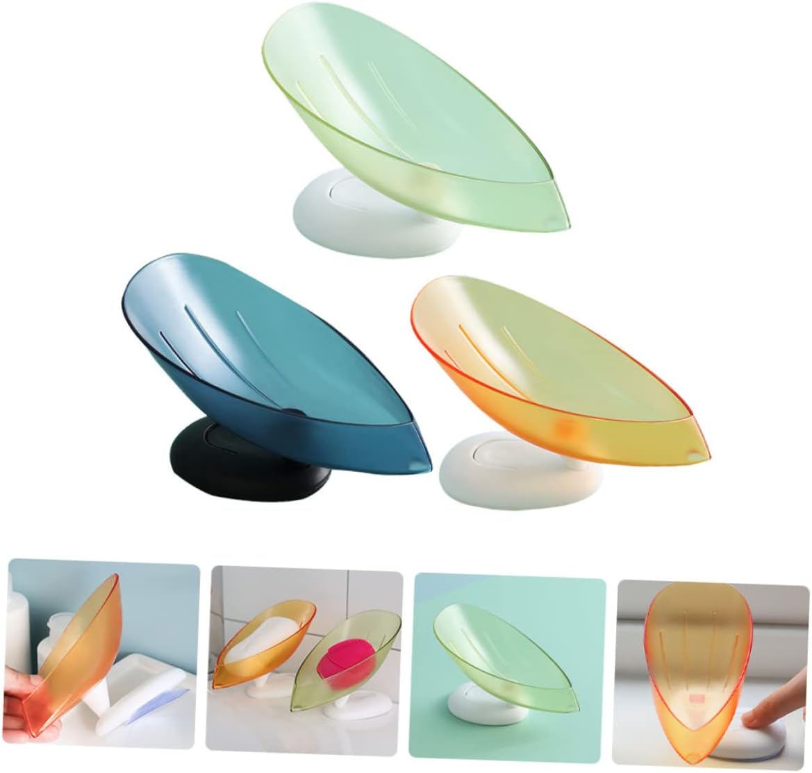 Ciieeo 3pcs Soap Dish Suction Cup Holder for Bathroom