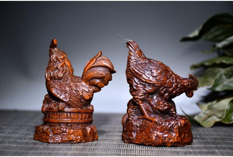 LimpaC Collection Boxwood Zodiac Chicken Statues