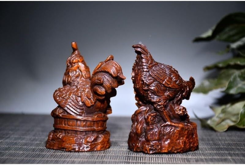 LimpaC Collection Boxwood Zodiac Chicken Statues