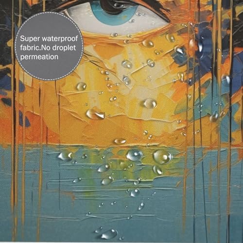 DAOWANGZUO Girls Eye Shower Curtain Set