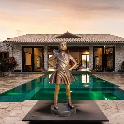 Fearless Girl Bronze Sculpture - Large Wall Street Artwork Replica