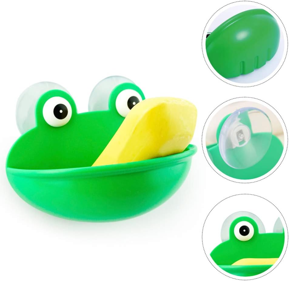 Wall Mounted Soap Dish with Drain Hole and Suction Cup
