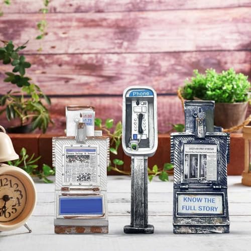112 Miniature Public Phone Statue Decor