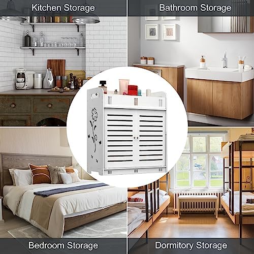 Saterkali Bathroom Shelve Cabinet White 1694 x 1497 x 709