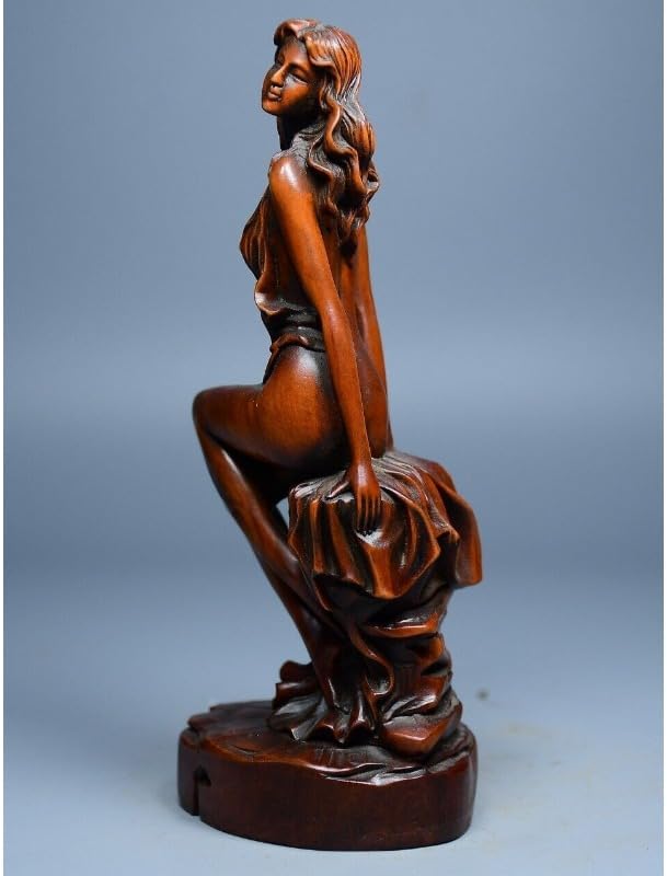 LimpaC Collection Boxwood Meditating Woman Statue