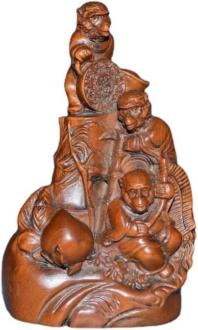 LimpaC Mini Boxwood Three Monkey Statues