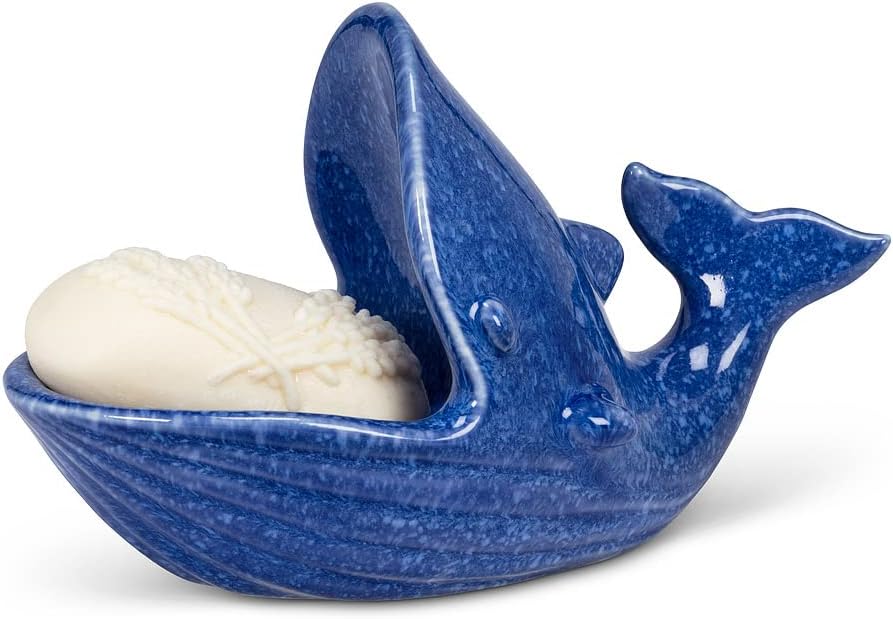 Abbott Collection Ceramic Whale Soap Dish 65 L