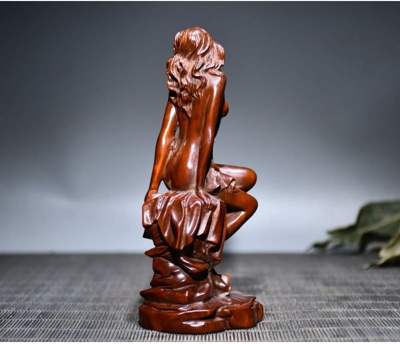 LimpaC Boxwood Meditating Woman Sculpture 1