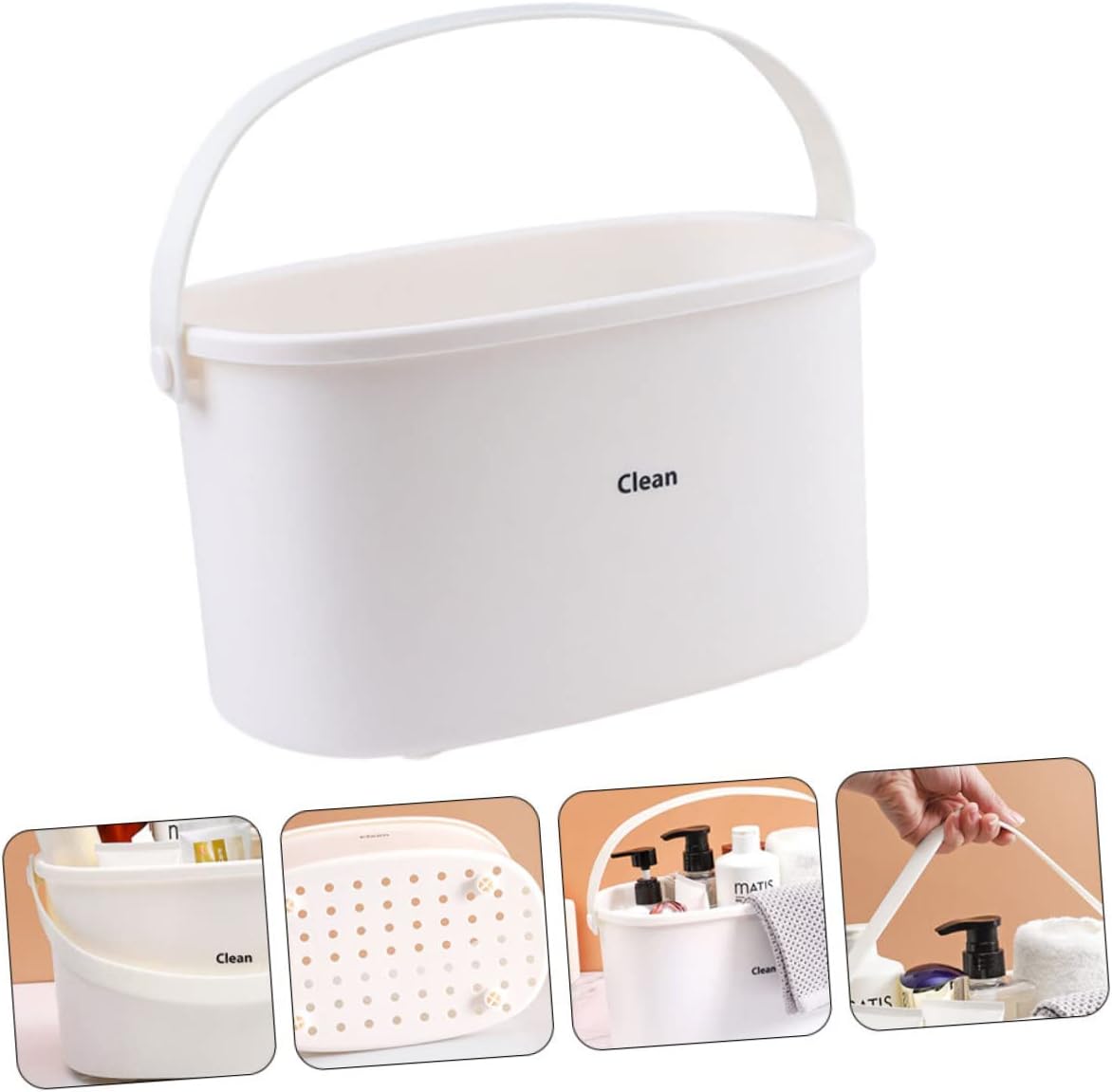 Holibanna Plastic Bath Basket Portable Storage Bin