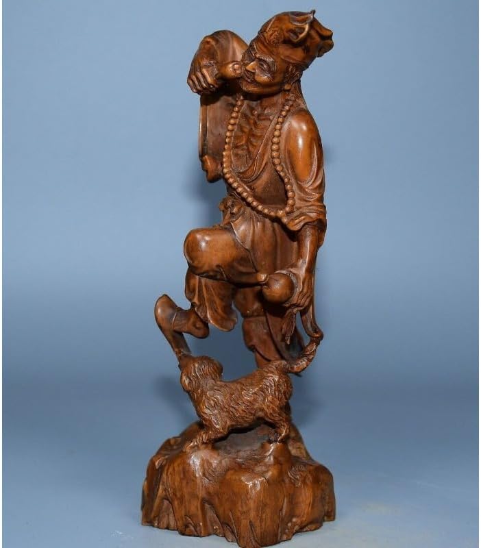 LimpaC Mini Boxwood Jigong Arhat Statue