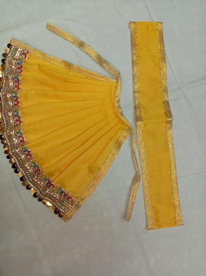 My God Gift Mata Rani Vastra Yellow 8 Inches