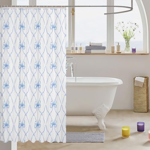 Erosebridal Bow Knot Shower Curtain 72x72
